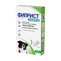 Фиприст Комбо д/собак 10-20 кг, 1 пип/упак (цена фиксирована) — точная фасовка, точная упаковка
