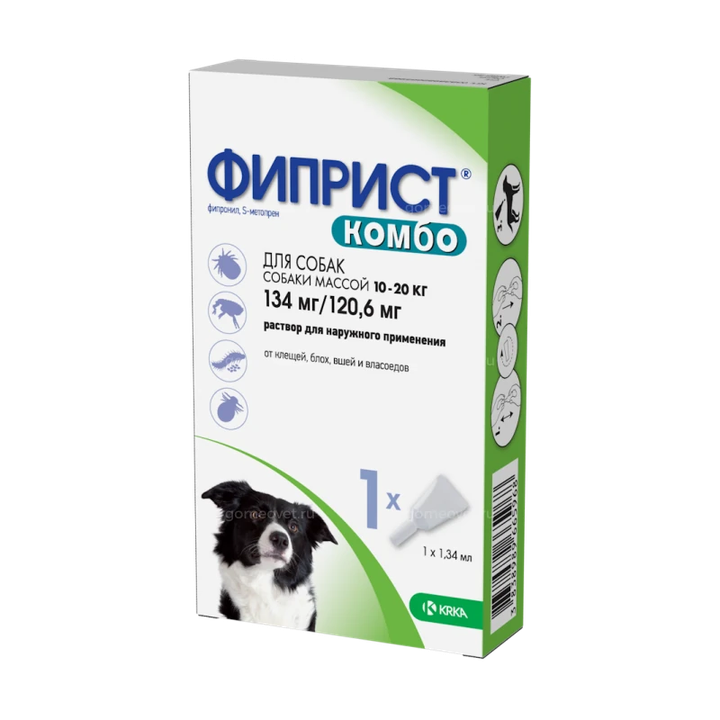 Фиприст Комбо д/собак 10-20 кг, 1 пип/упак (цена фиксирована) — точная фасовка, точная упаковка