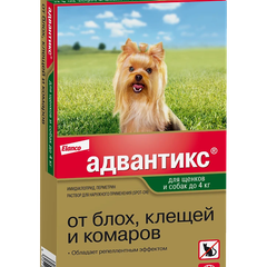 Адвантикс д/собак до 4 кг, 4 пип х 0,4 мл — точная фасовка, точная упаковка